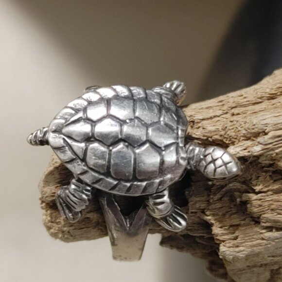 Turtle Tortoise Design Ring Moving Parts Articulated Sterling Silver 925 Nature - Picture 12 of 14